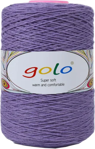 Vista 5 de golo Hilo de Cono de Lana para Tejer 8.8oz 400yd 100% Hilo de Lana para Tejer a Mano 402-Papel Envejecido