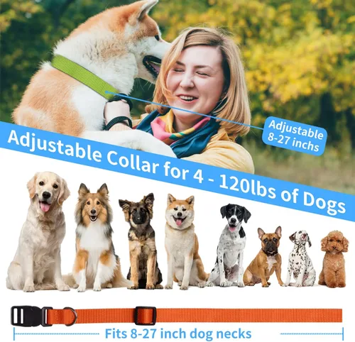 Vista 4 de PaiPaitek Collar automático de ladridos con control remoto para perros grandes, rango de hasta 3300 pies de alcance combinado de collar de corteza