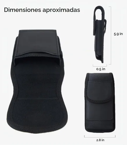 Vista 8 de Funda para teléfono compatible con iPhone SE 2020/2022, 8, 7, 6, 13/12 Mini, Galaxy S10E, Soporte para cinturón de teléfono con tarjetero y cierre