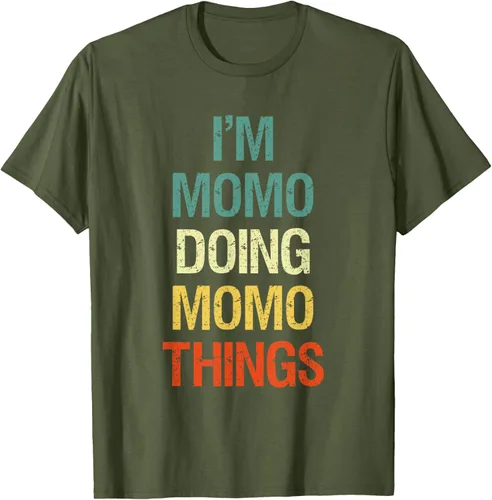 Vista 49 de I'M Momo Doing Momo Things - Camiseta de regalo con nombre personalizado, Negro, S