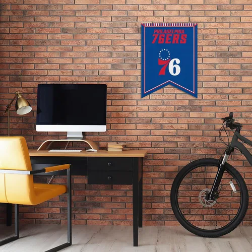 Vista 4 de Rico Industries Banderín de fieltro de balón de baloncesto NBA de 18 x 24 pulgadas