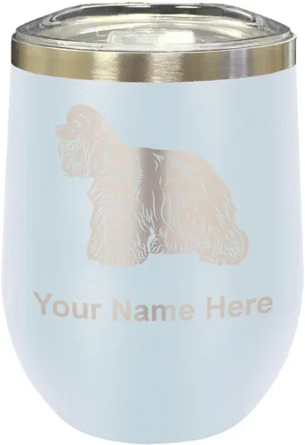 Vista 14 de LaserGram Vaso de vino de acero inoxidable de doble pared, grabado personalizado incluido (negro)