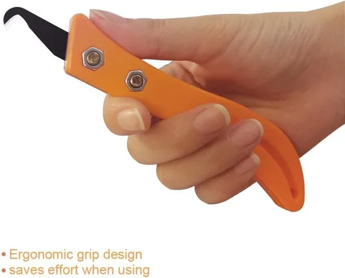 Vista 3 de Headley Tools Cuchillo utilitario de hoja de gancho, herramienta de extracción de agarre de golf con cuchillas para regriptar palos de golf