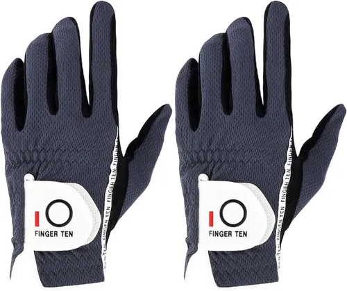 Vista 16 de FINGER TEN Guantes de golf para hombre para golfista diestro o zurdo, agarre para lluvia, valor 2 unidades, guante de golf para mano izquierda