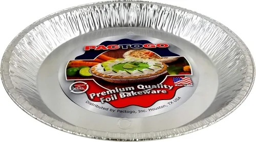 Vista 2 de PACTOGO Platos desechables extra profundos de papel de aluminio de 12 pulgadas (paquete de 12)