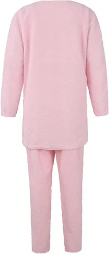 Vista 4 de RMXEi - Traje de pijama de 2 piezas para mujer, estilo casual, color liso, con cordón