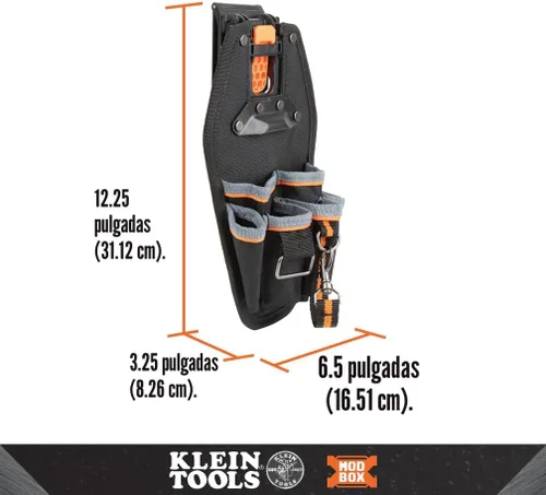 Vista 2 de Klein Tools MODbox Tool Pouch, Electrician Bag, Quickly Attach and Release from Tool Belts and MODBox Rail System