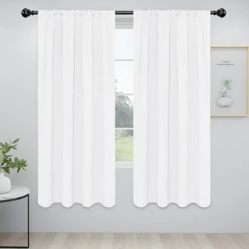 Vista 140 de Easy-Going - Cortinas opacas con bolsillo para varilla para dormitorio, cortinas de ventana para oscurecer la habitación para sala de estar