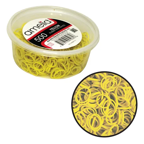 Vista 10 de 500 unidades de gomitas en contenedor de rejillas para colas de caballo y trenzas., Negro