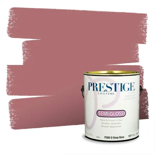 Vista 42 de Prestige Paints Pintura exterior e imprimación en uno, 1 galón, plano, coincidencia comparable de Valspar* Amber Rose*