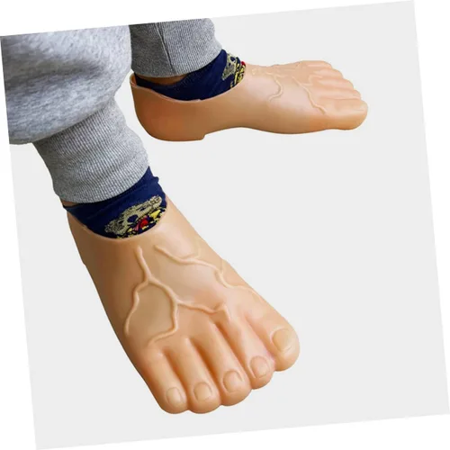 Vista 7 de Cabilock 2 pares de fundas gigantes para zapatos, títeres de Halloween, pantuflas, zapatos de pies grandes, accesorios novedosos, pantuflas