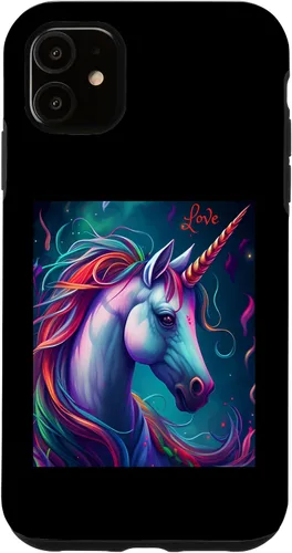 Vista 5 de iPhone 15 Unicorn Love Mystical Nature Forest Case