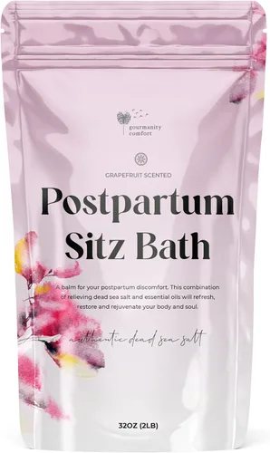 Vista 2 de Gourmanity Comfort - Sal de baño con cuchara de sal de baño, bolsa resellable de sales frescas perfumadas del mar muerto para remojar