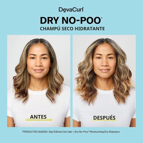 Vista 4 de DevaCurl Champú seco hidratante Dry No-Poo Fórmula no seca Acabado invisible Para todo tipo de cabello rizado