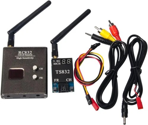 Vista 2 de WT832 WR832 5.8GHz 40CH 600mW Transmisor y receptor inalámbrico FPV para drones