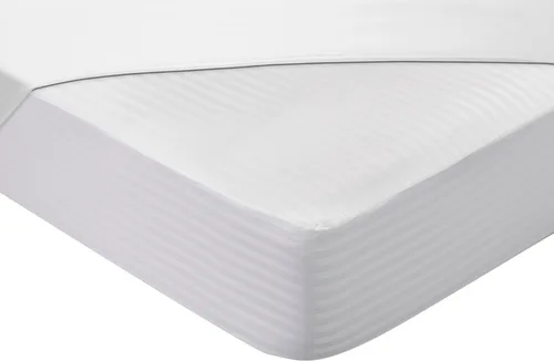 Vista 5 de Pikolin Home – Protector de colchón Ticking, 100% algodón, blanco, Lit 150 - 59.1 x 78.7 in