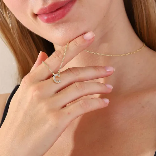 Vista 2 de Initial Necklaces for Women, 14K Gold Plated Letter Necklace Dainty Gold Choker Necklaces for Women Trendy Name Necklace Personalized Gold Jewelry