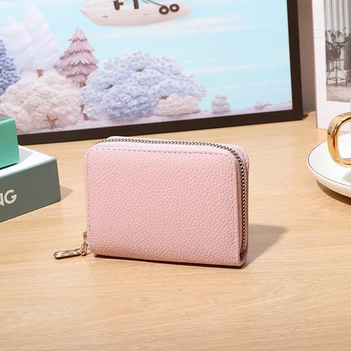 Vista 8 de PEIQICHU Estuches de tarjetas para mujer, Rosado, Moda