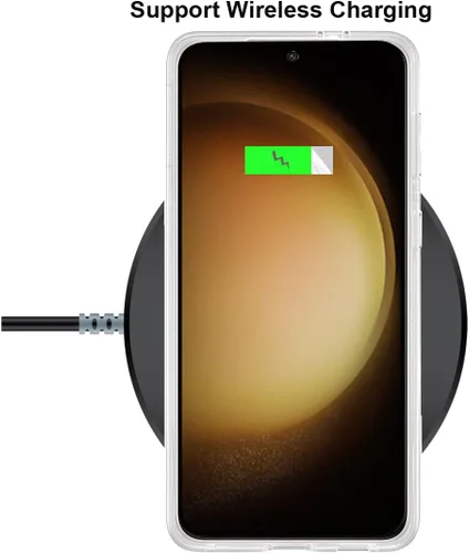Vista 7 de Unov Funda para Galaxy S23, transparente con diseño, ajuste delgado, buen agarre, funda de teléfono en relieve, cubierta protectora a prueba