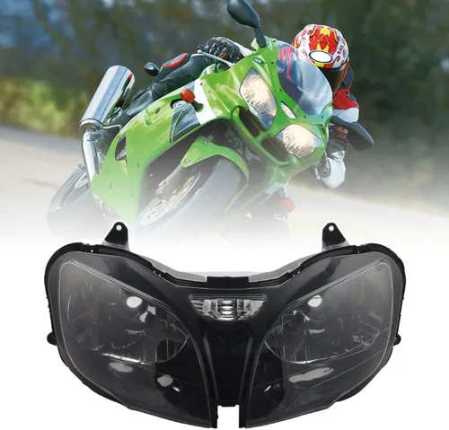 Vista 10 de Ensamble de lámpara de faro delantero para motocicleta compatible con Yamaha YZF600 R6 2006 2007 06 07 YZF-R6 Faro frontal transparente para moto