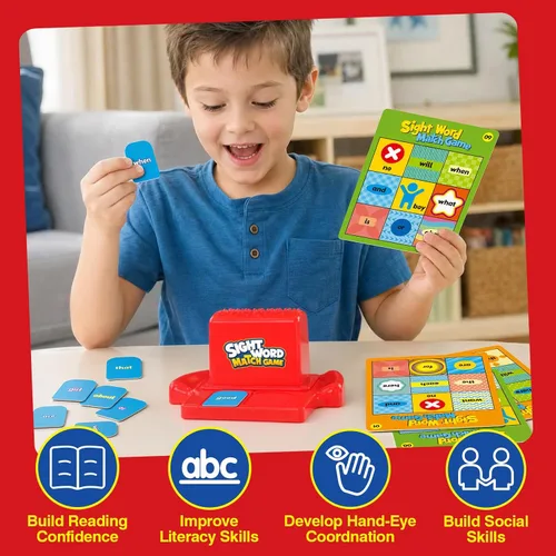 Vista 6 de Bingo Sight Word Game for Kids Sight Words Flash Cards Learn to Read Pre-K