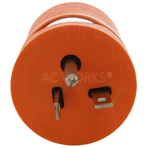 Vista 3 de AC WORKS [AD620L620] Adaptador de bloqueo NEMA 6-20P 20Amp 250Volt Macho Plug a NEMA L6-20R 20Amp 250Volt Bloqueo Conector Hembra