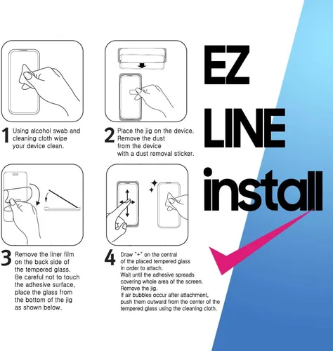 Vista 2 de [Whitestone EZ] Paquete de 2 protectores de pantalla para Apple iPhone 12 Series [Dome Glass EZ] Protector de pantalla de cobertura completa