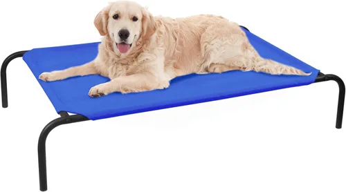 Vista 12 de Cuna elevada para mascotas pequeñas, cama elevada para perros con malla transpirable, marco de acero resistente