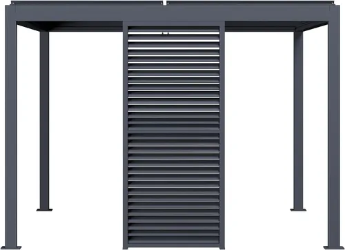 Vista 14 de PURPLE LEAF - Accesorio para pérgola con persiana, rejilla de aluminio 94AS de 3 paneles para privacidad óptima y control de la luz solar, pared