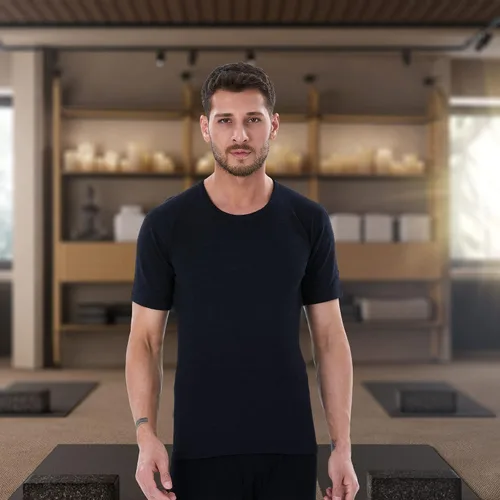Vista 6 de Merino Wool Undershirt for Men 185 Lightweight Base Layer Men's Crewneck T-Shirt, 100% Merino Wool