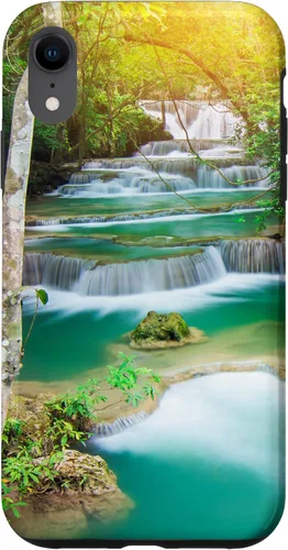 Vista 8 de Funda para iPhone 15 Tropical waterfall ponds