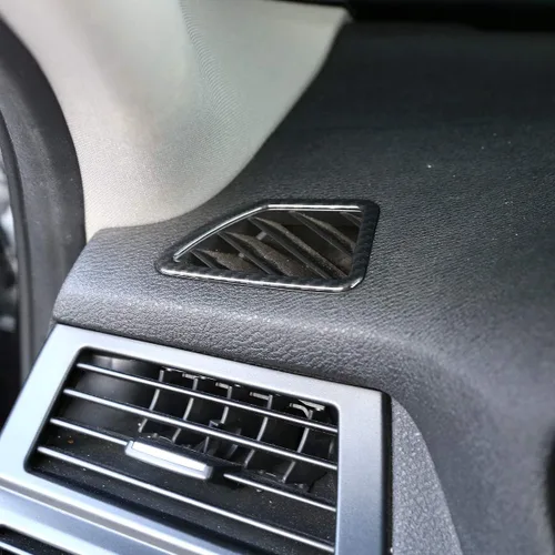 Vista 3 de Marco de ventilación de plástico ABS para salpicadero de coche, accesorios para BMW X5 X6 E70 E71 2008-2013, conducción a la izquierda