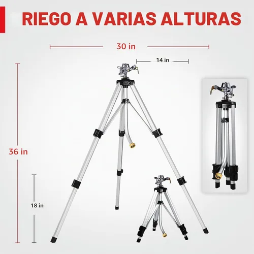 Vista 4 de [Usado] YAMATIC - Rociador de impacto resistente de 18-36 pulgadas con área grande de 360°, 1 unidad
