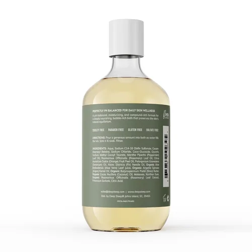 Vista 2 de Deep Steep Baño de burbujas, 17oz (menta de romero)