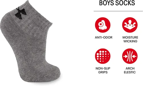 Vista 2 de Under Armour Boys' Multi Pack Quarter Sock