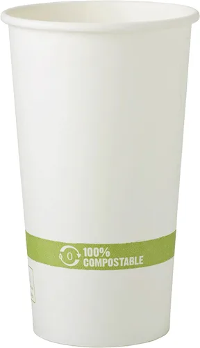 Vista 5 de World Centric - Vasos de papel 100% compostables, hechos de papel certificado FSC, forro biológico a base de plantas, para bebidas calientes