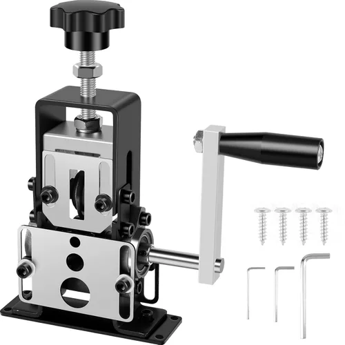 Vista 7 de Máquina peladora de alambre, manual de 0.06 a 0.98 pulgadas, máquina peladora de cables con manivela o taladro, máquina peladora de alambre de cobre