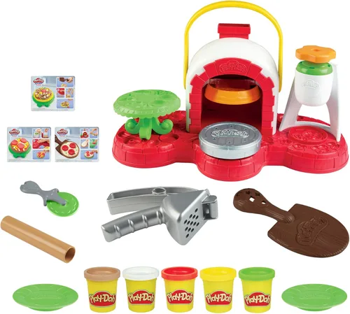 Vista 7 de Play-Doh Stamp 'N Top - Juguete para horno de pizza con 5 colores no tóxicos