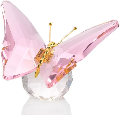 Vista 17 de Movdyka Mariposa de Cristal para Mamá Mujeres Mariposa de Metal Decoración de Habitación Colección Figurina Mariposa de Vidrio Azul Artesanía