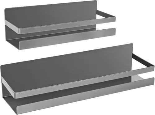 Vista 9 de Uten Estante grande para especias para refrigerador, paquete de 2 estantes magnéticos fuertes, organizador de refrigerador movible para cocina