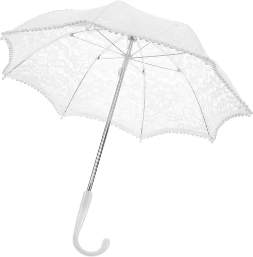 Vista 7 de ERINGOGO 2pcs Lace Umbrella Travel Umbrellas Wedding Umbrellas for Rain Bulk Umbrellas Lace Sun Umbrella Mini Lace Umbrella Princess Umbrella Flower