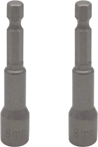 Vista 7 de Broca magnética de tuerca de 1/4 de pulgada con vástago hexagonal de 0.276 in, adaptador de enchufe de alimentación de cambio rápido, brocas