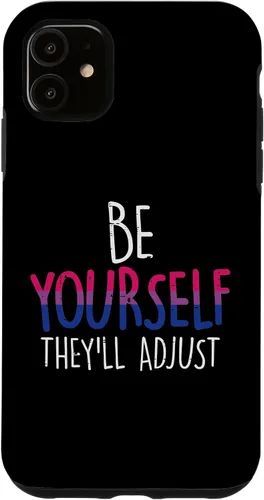 Vista 5 de Funda para iPhone 15 Be Yourself They Will Adjust LGBTQ Bisexual Flag Gay Pride Bi