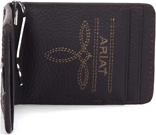 Vista 5 de ARIAT Billetera plegable con clip para dinero con logotipo Rowdy Shield A35117282 para hombre