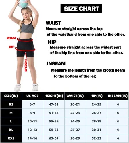 Vista 6 de Yilisha Paquete de 2 pantalones cortos deportivos para niñas de 4 pulgadas, pantalones cortos de voleibol para bicicleta, pantalones cortos