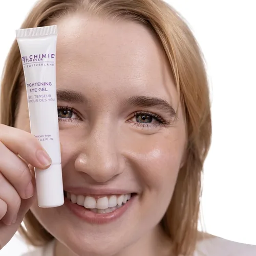 Vista 4 de Alchimie Forever Gel tensor para ojos Efecto de elevación inmediata reduce la apariencia de líneas finas, hinchazón, cafeína y extracto de células