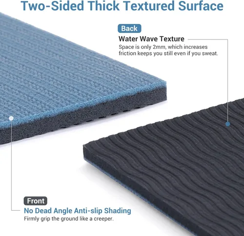 Vista 6 de Avoalre Tapete de yoga plegable, respetuoso con el medio ambiente, tapete de yoga de viaje de PVC plegable, tapete de yoga de doble cara