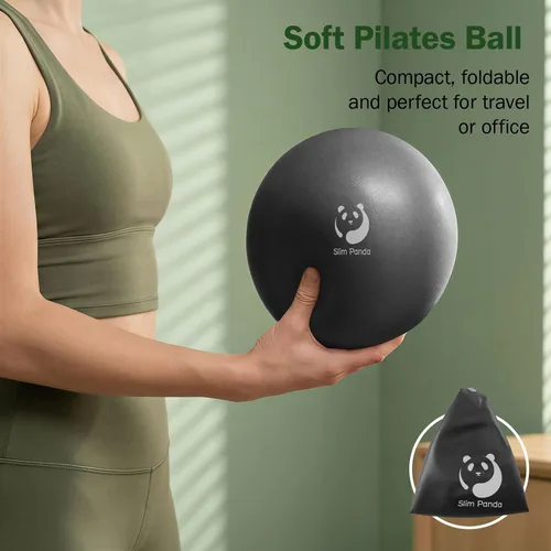 Vista 5 de Slim Panda Pelota de Pilates, Pelota de Ejercicio Pequeña de 9 Pulgadas, Mini Pelota de Yoga Antiestallido para Estabilidad, Entrenamiento, Barre