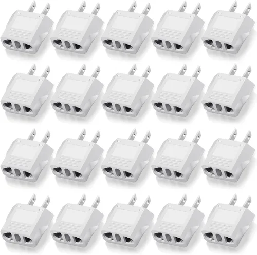 Vista 8 de EBOOT Paquete de 20 adaptadores de enchufe de Europa a EE. UU., Convertidor de voltaje de viaje Convertidor de voltaje de viaje UE a EE. UU. Enchufe