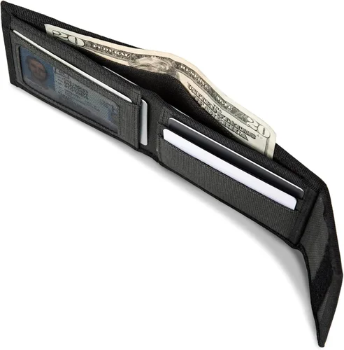 Vista 39 de WOLVERINE Billetera plegable de lona/cuero para hombre